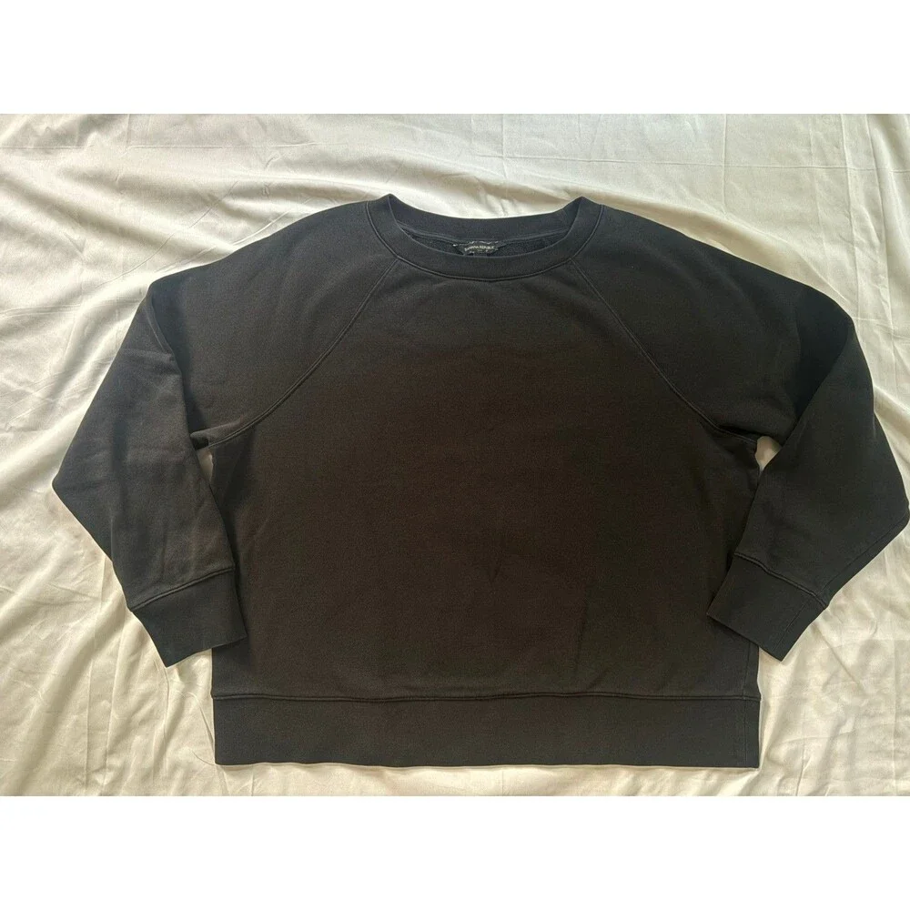Banana Republic Crewneck Sweatshirt Unisex XL Black Autumn Winter Pullover
